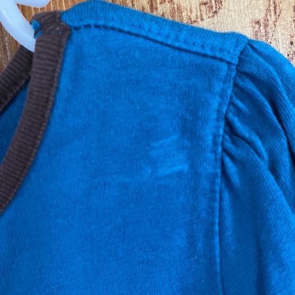 LLBean girls dress size 8, teal and floral - Picture 4 of 4